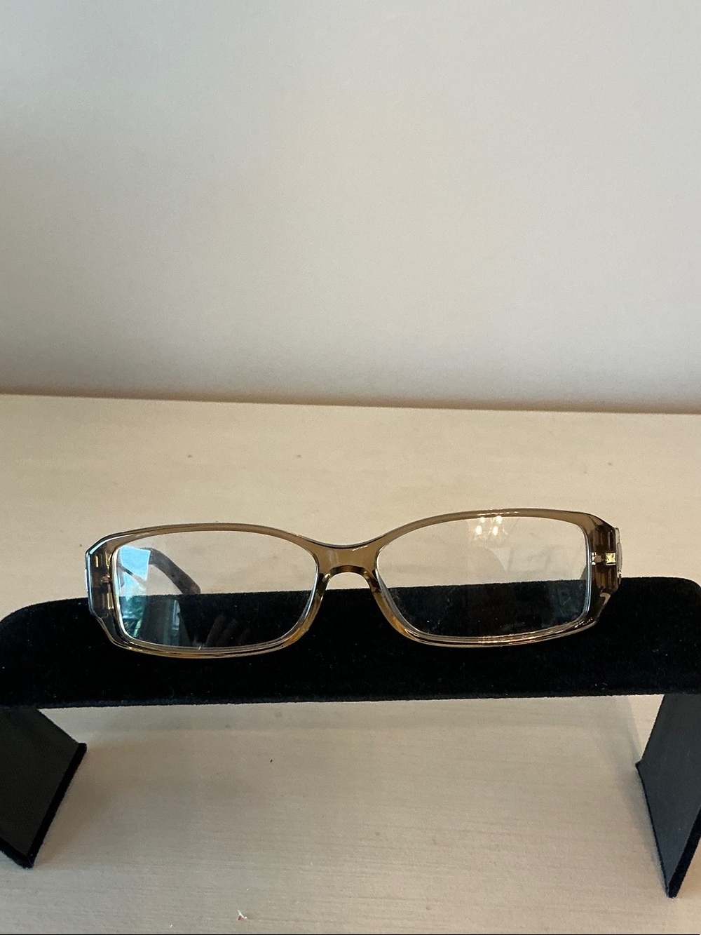 Authentic, Oscar de la Renta Beige/brown Rectangular Unisex Rx Frames